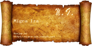 Migra Iza névjegykártya